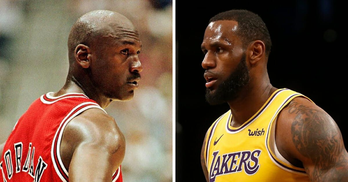 Michael Jordan, left, and LeBron James, right.