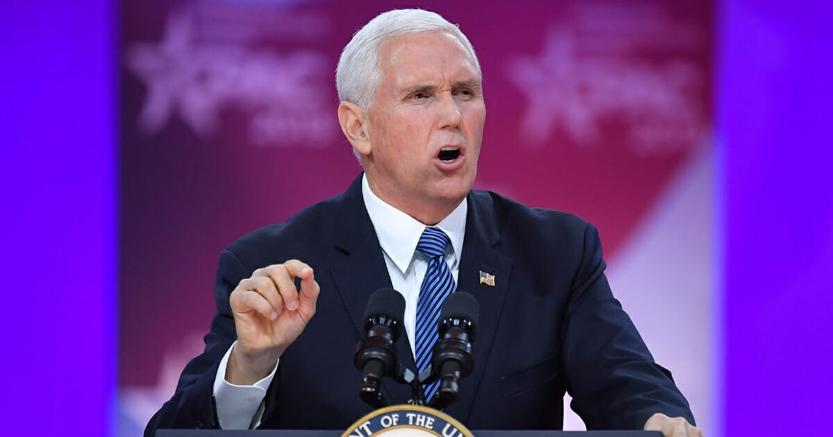 Vice President Mike Pence speaks at the Conservative Political Action Conference in National Harbor, Maryland, on March 1, 2019.