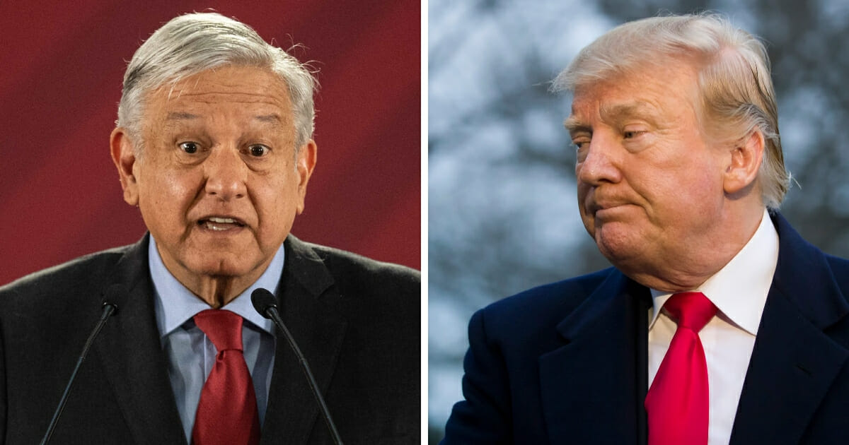 Mexican President Andres Manuel Lopez Obrador, left, responded after President Donald Trump, right, said he was “doing nothing” to stop illegal immigration across the United States' southern border.