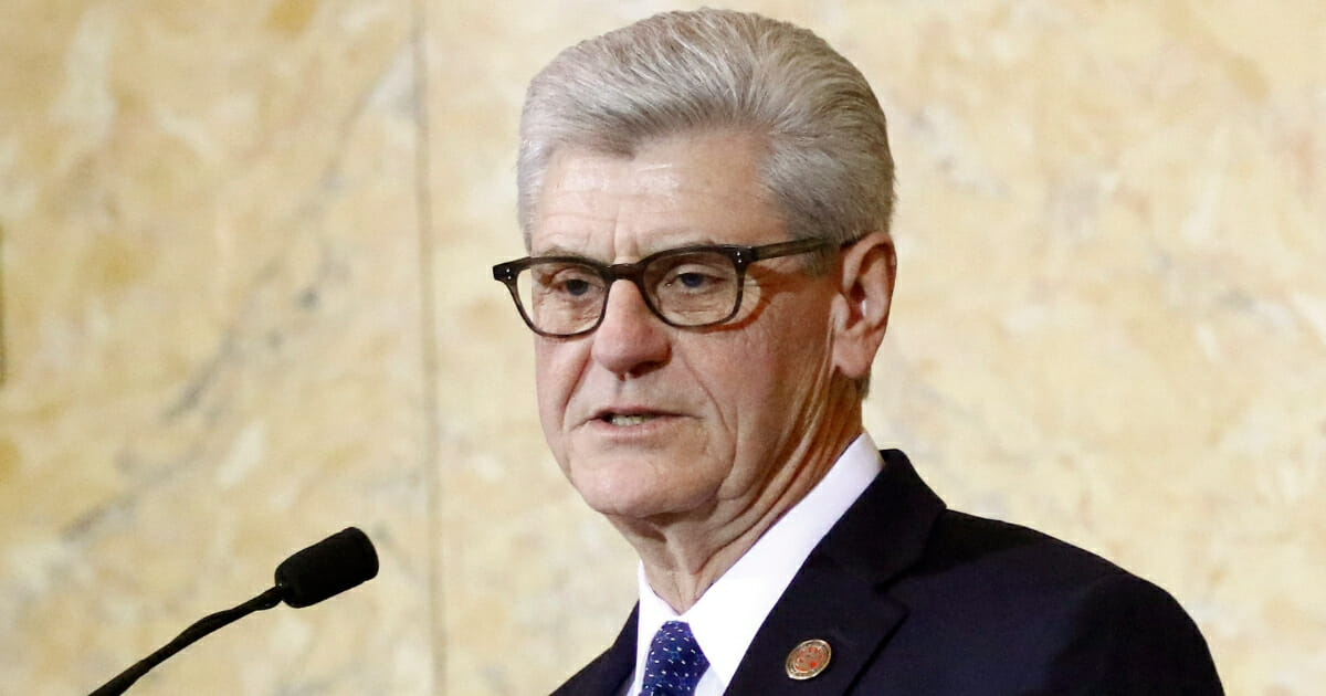 Mississippi Gov. Phil Bryant speaks to lawmakers Tuesday, Jan. 9, 2019, at the Capitol in Jackson, Miss.