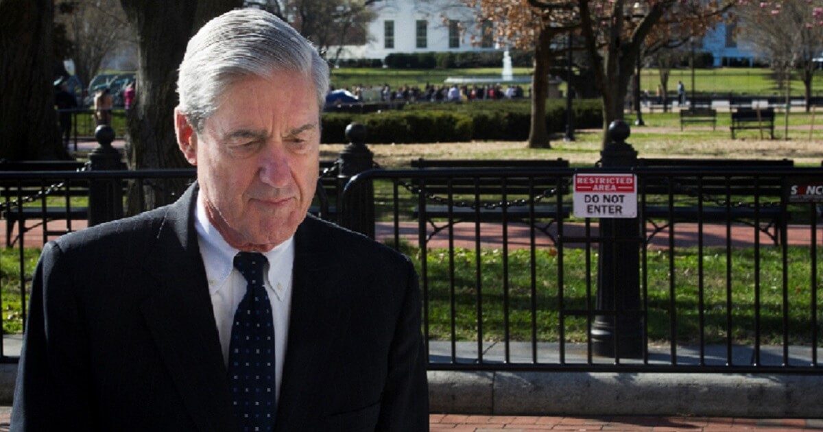 Special counsel Robert Mueller is pictured walking past the White House on Sunday, two days after submitting his report that found no collusion between the Trump campaign and Russia during the 2016 election.