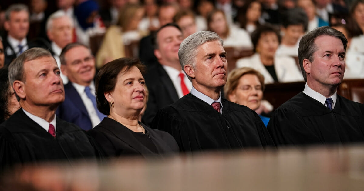 Supreme Court Justices John Roberts, Elena Kagan, Neil Gorsuch and Brett Kavanaugh attend the State of the Union address Feb. 5, 2019, in Washington, D.C
