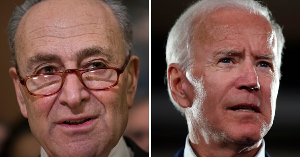 Senate Minority Leader Chuck Schumer and Vice President Joe Biden 