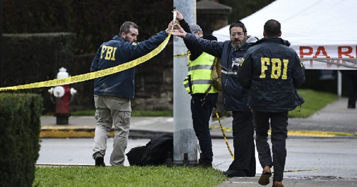 FBI agents and police on the scene of the Octorber mass shooting at the Tree of Life Synagogue in PIttsburgh.