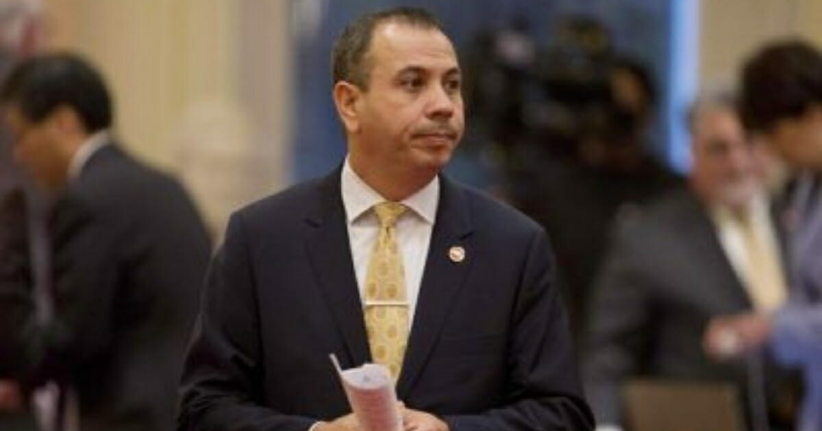 State Sen. Tony Mendoza, D-Artesia, at the Capitol in Sacramento, California. Investigators say Mendoza likely engaged in unwanted "flirtatious or sexually suggestive" behavior with six women. He resigned in February 2018.