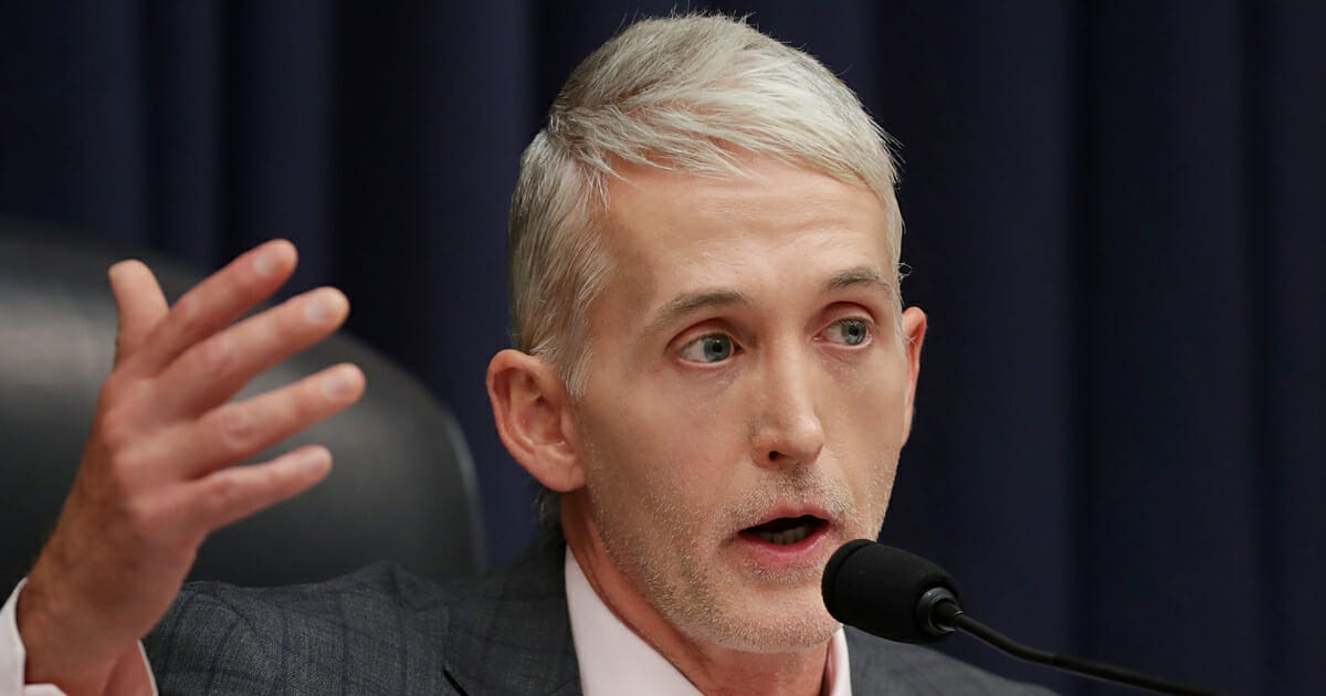 Trey Gowdy asks a question on Capitol Hill on July 12, 2018, in Washington, D.C.