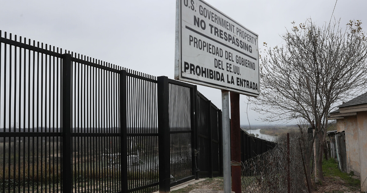 A border fence is seen near the Rio Grande, which marks the boundary between Mexico and the United States, on Feb. 9, 2019 in Eagle Pass, Texas.