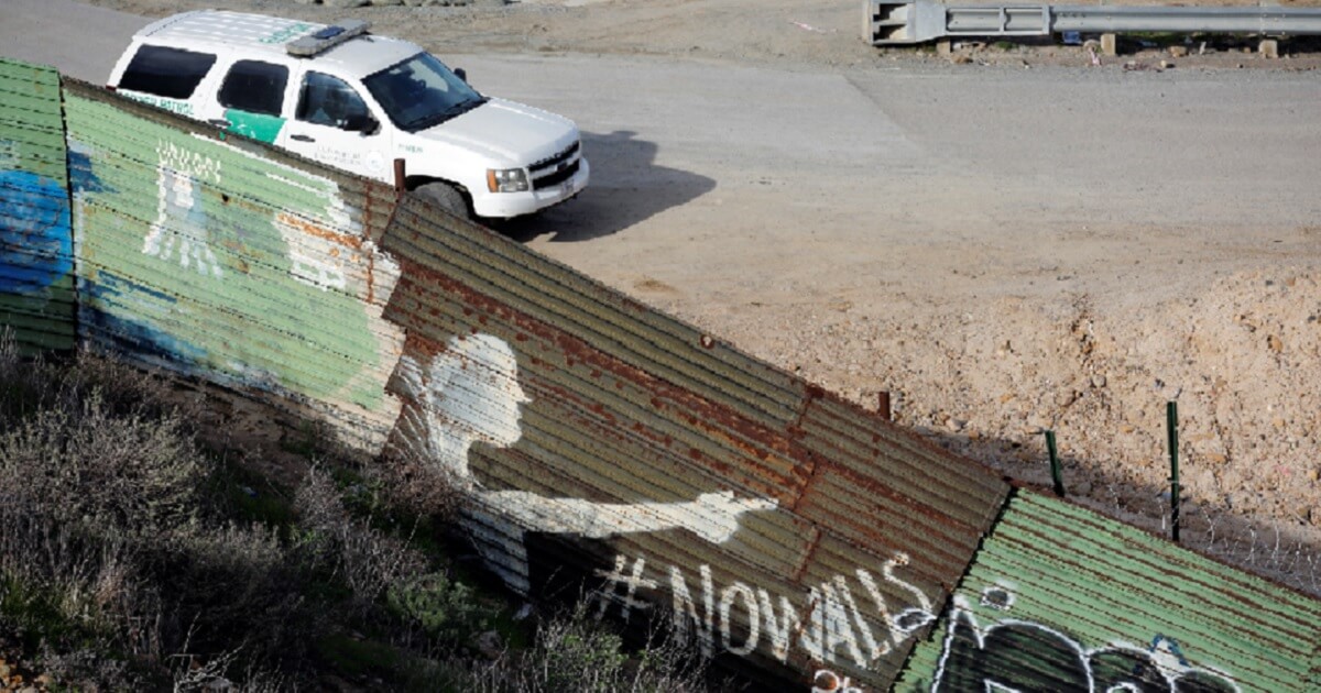 A U.S. Border Patrol vehicle is pictured in January at the boundary of Mexico and the United States near Tijuana, Mexico.