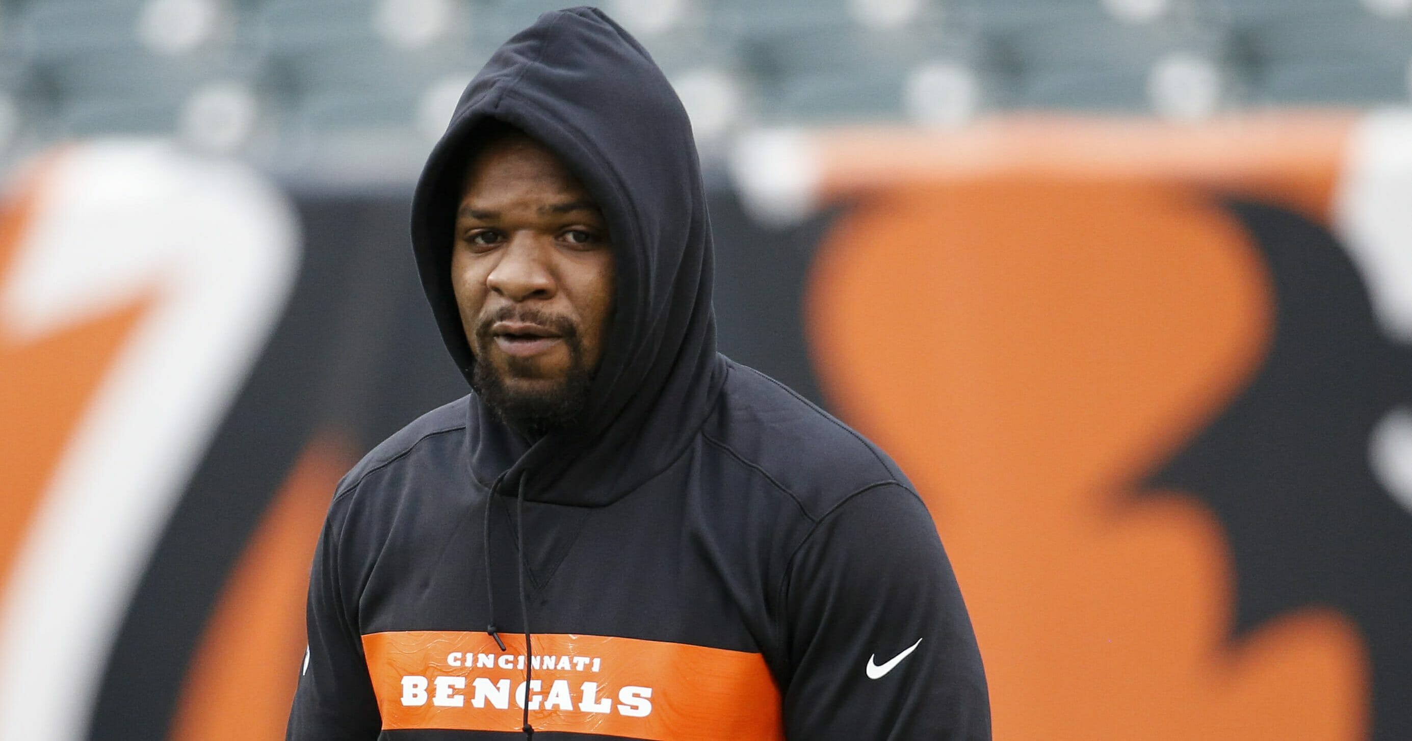 In this Dec. 16, 2018, file photo, Cincinnati Bengals outside linebacker Vontaze Burfict walks the field during practice before an NFL football game against the Oakland Raiders in Cincinnati.