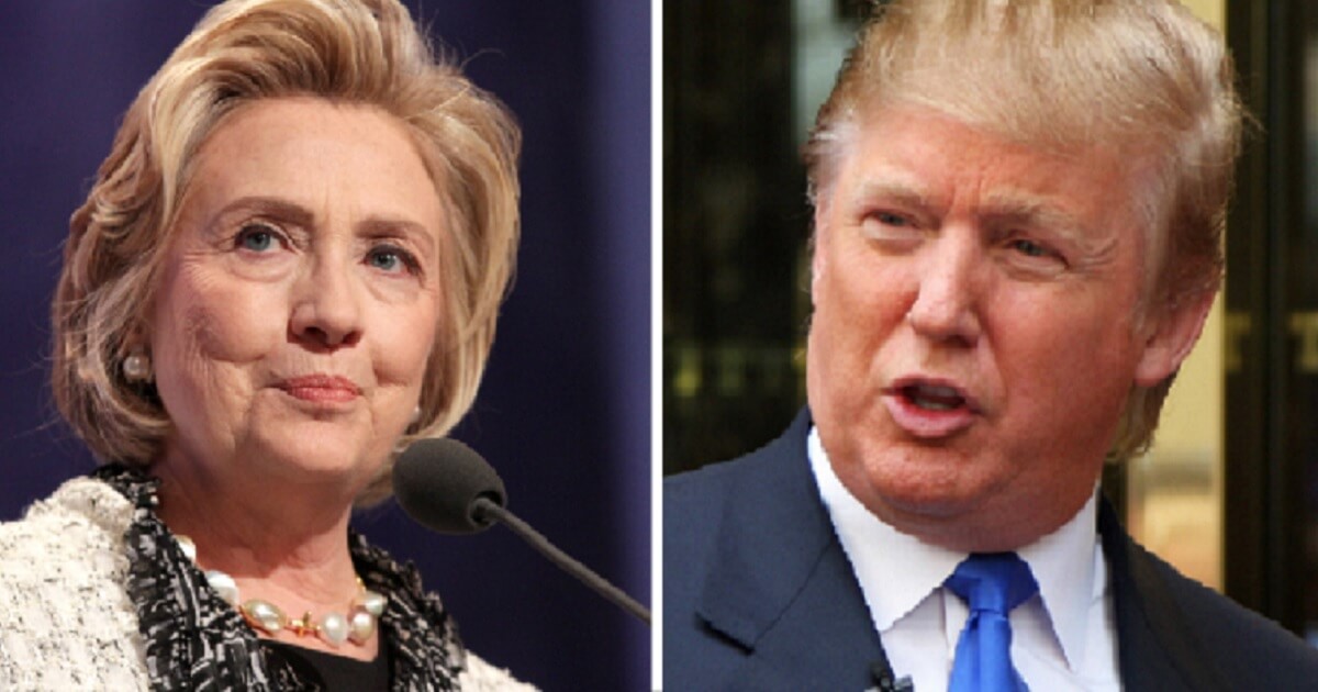 Hillary Clinton, left; and Donald Trump, right.