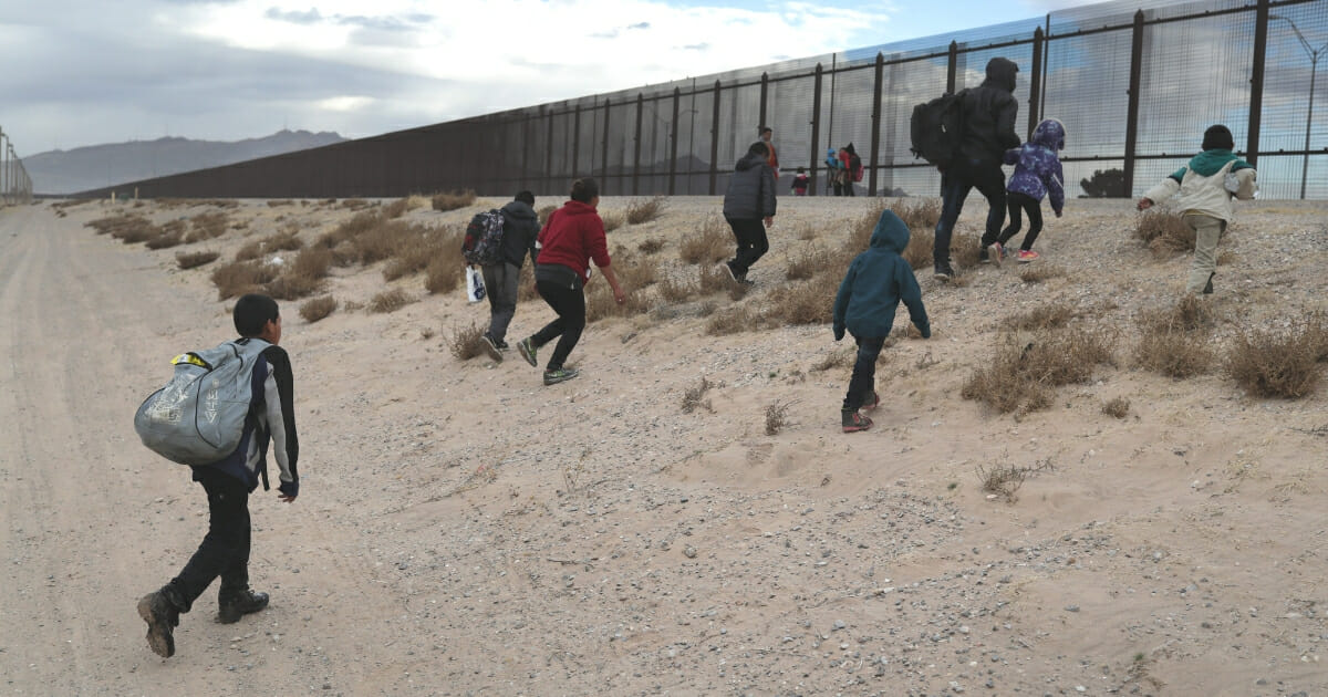Immigrants approach the southern border.