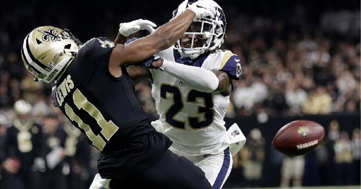 The infamous pass interference penalty that wasn't called in the Jan. 20 NFC Championship.