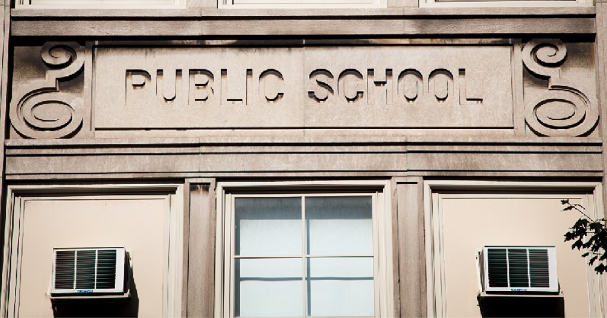 A public school's facade.