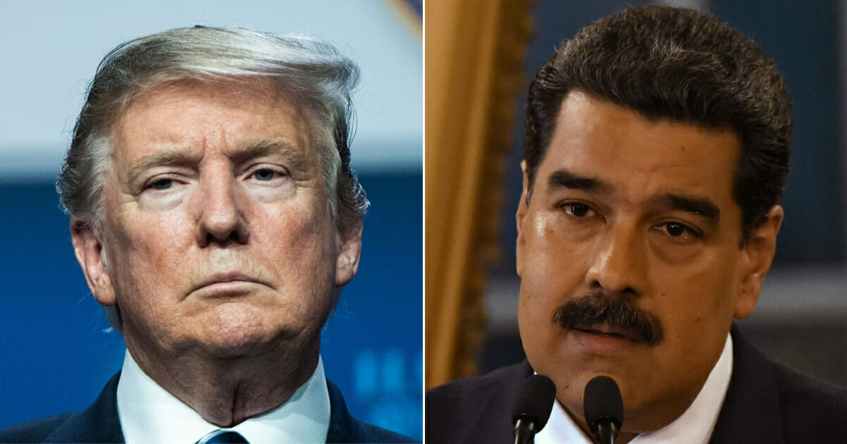 President Donald Trump; Venezuelan President Nicolas Maduro.