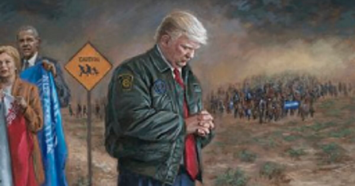 Portion of McNaughton's most recent painting.