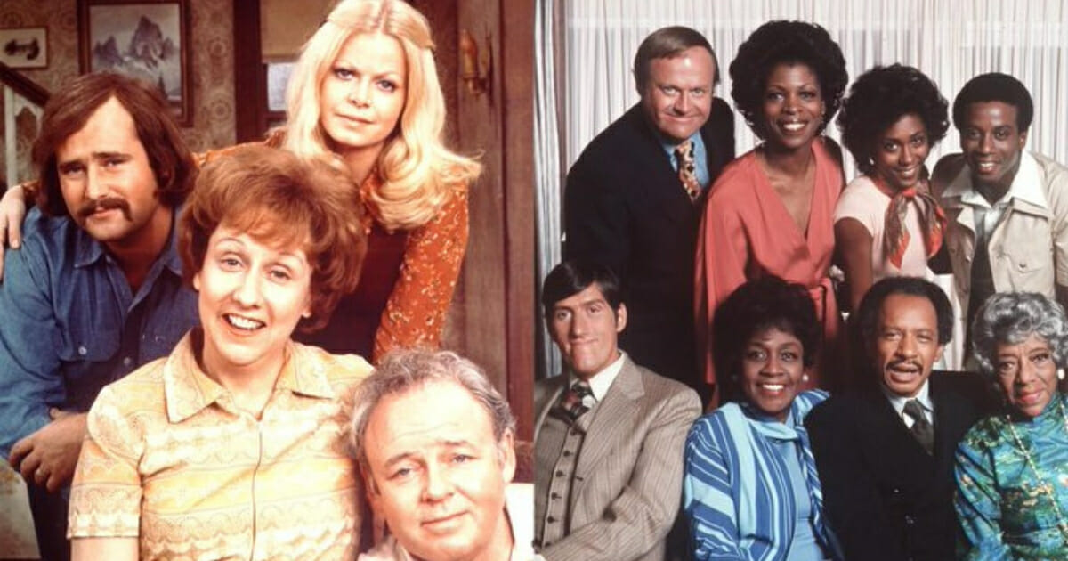 "All in the Family" and "The Jefferson" casts.