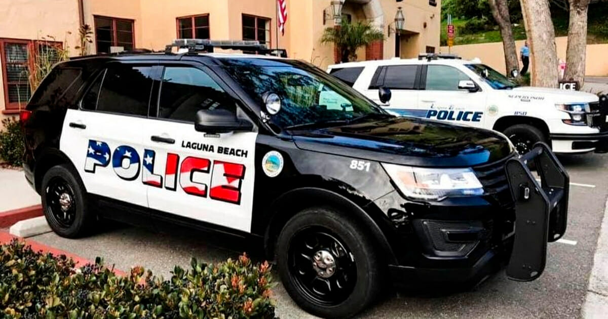 American Flag Police Car