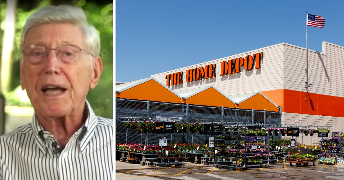 Bernie Marcus, left, co-founder of The Home Depot, and one of the home improvement chain's stores, right.
