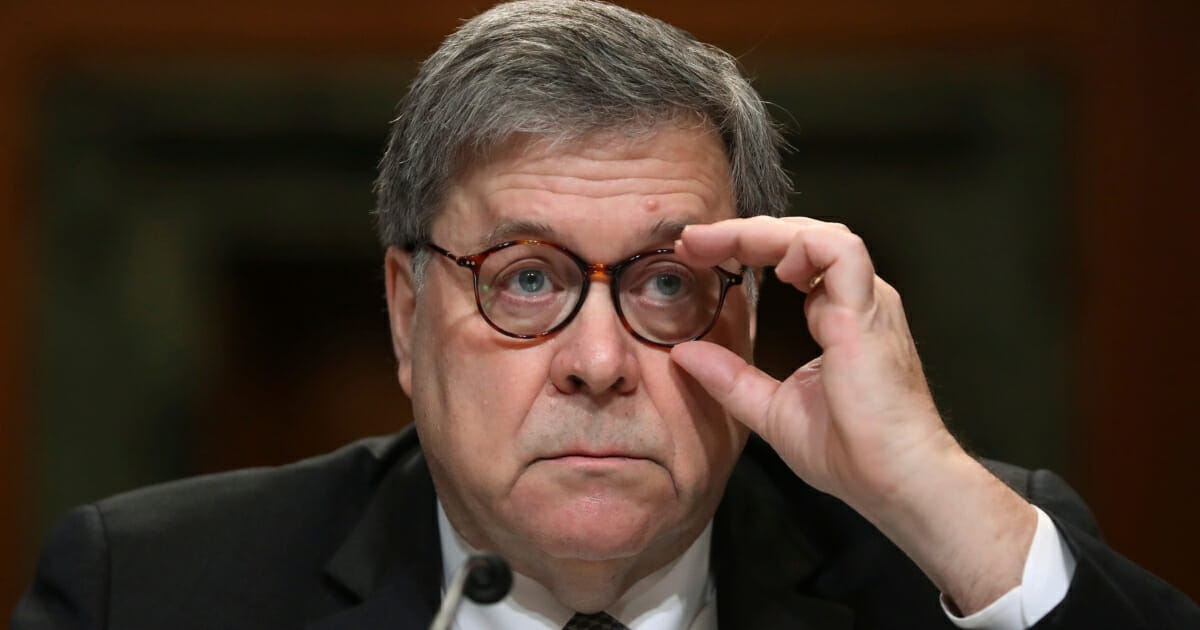 US Attorney General William Barr testifies on Capitol Hill in Washington, D.C., on April 10, 2019.