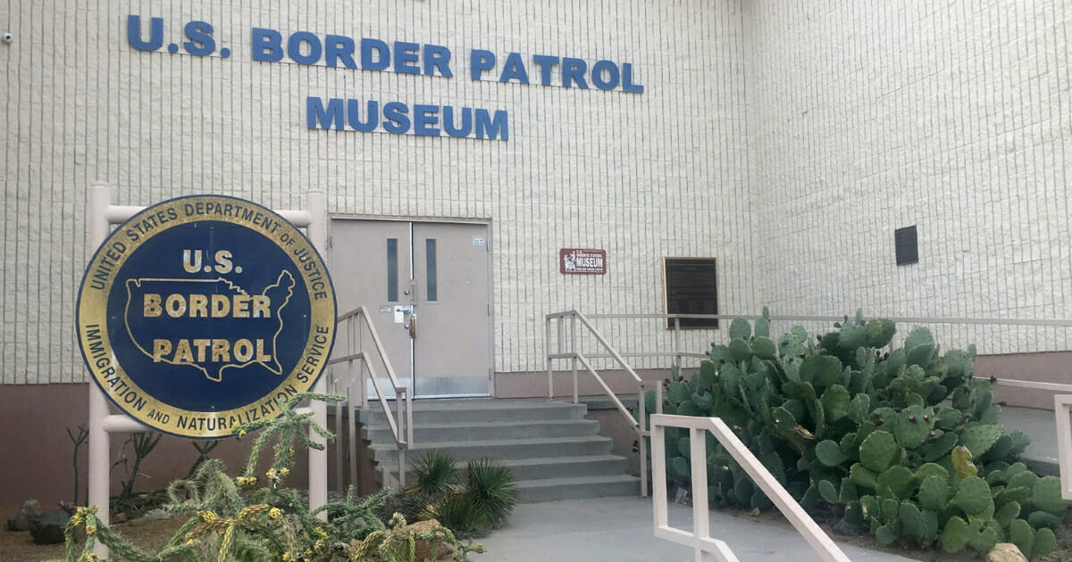 The entrance of the U.S. Border Patrol Museum in El Paso, Texas.