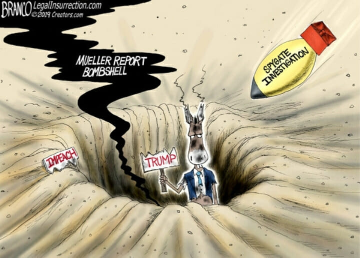 A Democratic Party donkey in a hole.
