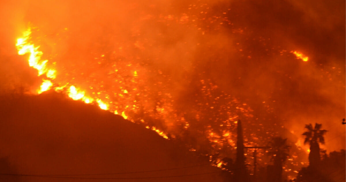 A California wildfire