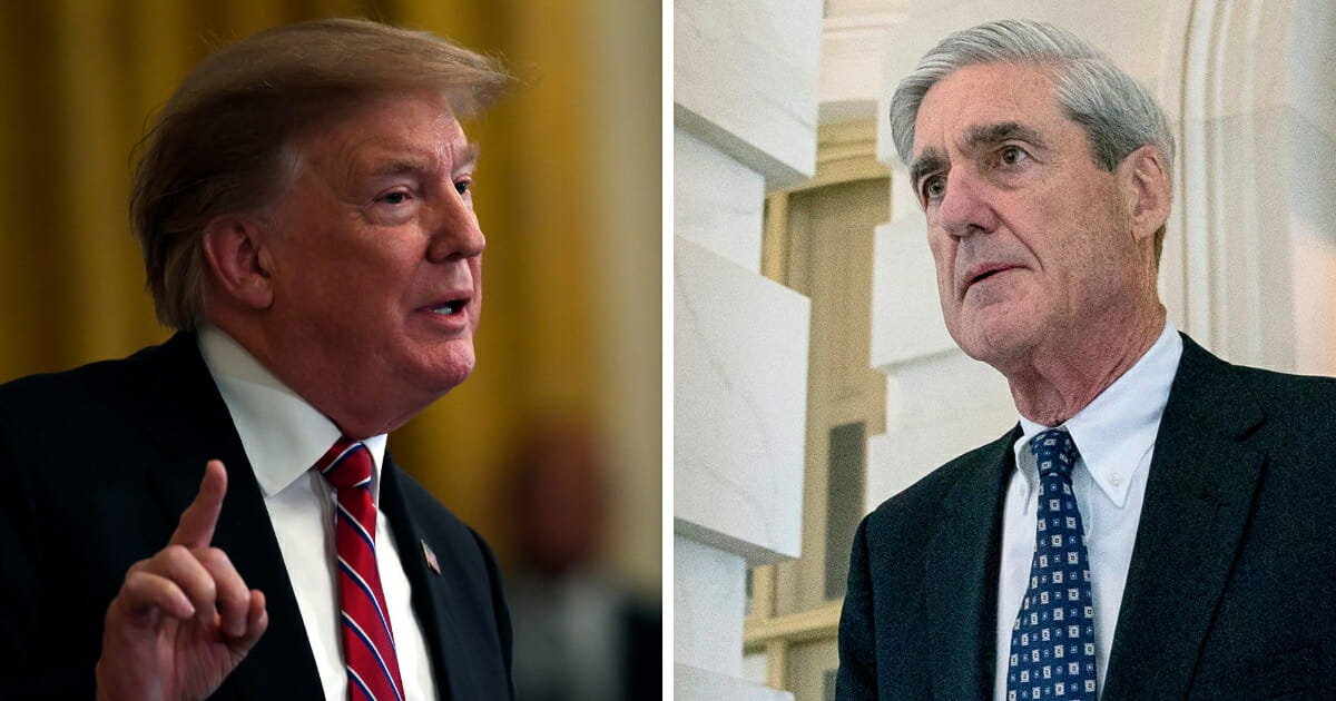 President Donald Trump, left, and special counsel Robert Mueller, right.