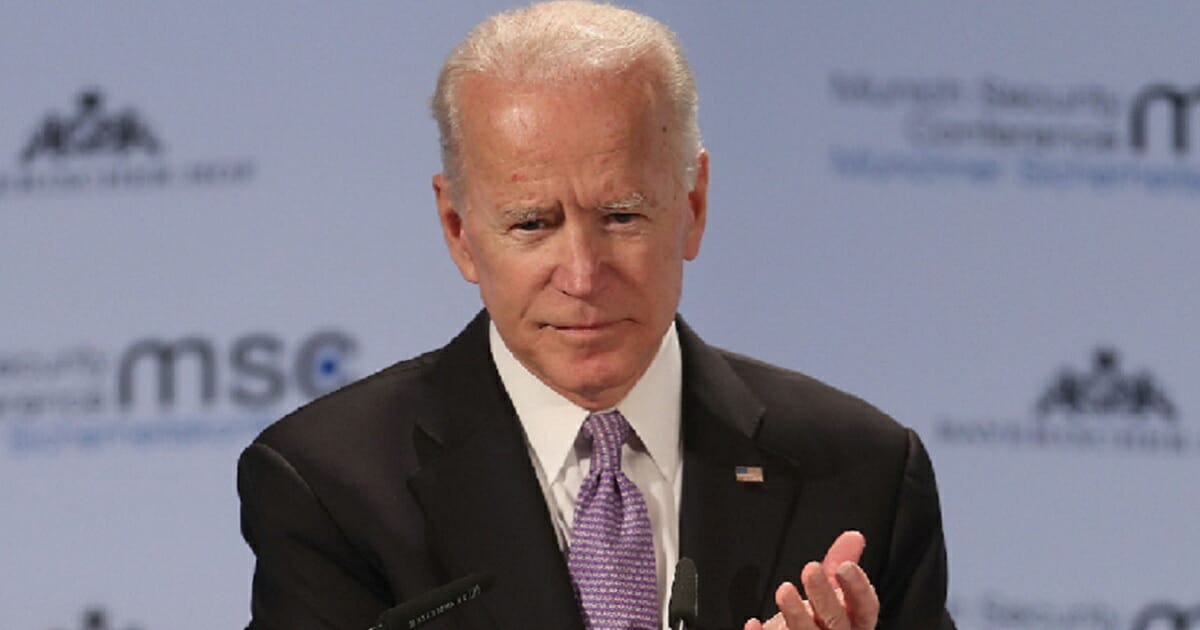 Former Vice President Joe Biden is pictured in a file photo from the Munich Security Conference in Germany in February.