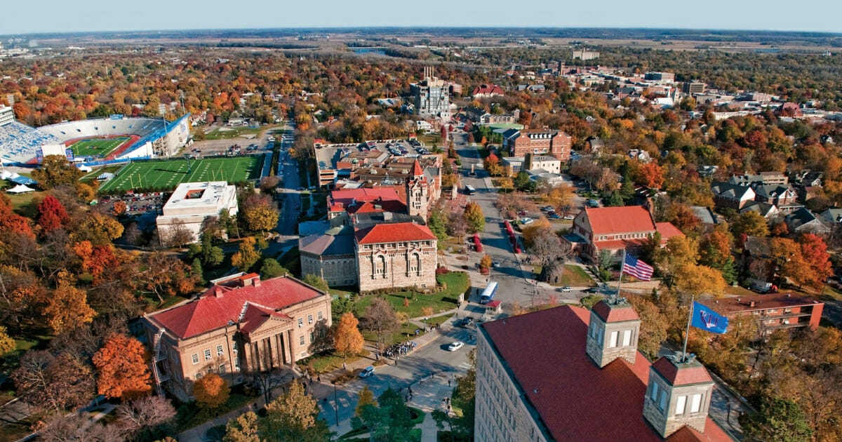 The University of Kansas campus in Lawrence.