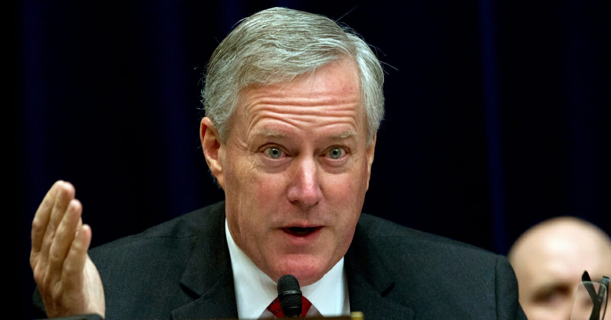 Rep. Mark Meadows, asks a question during a House Oversight Committee hearing on Capitol Hill in Washington, D.C., on Thursday, March 14, 2019.