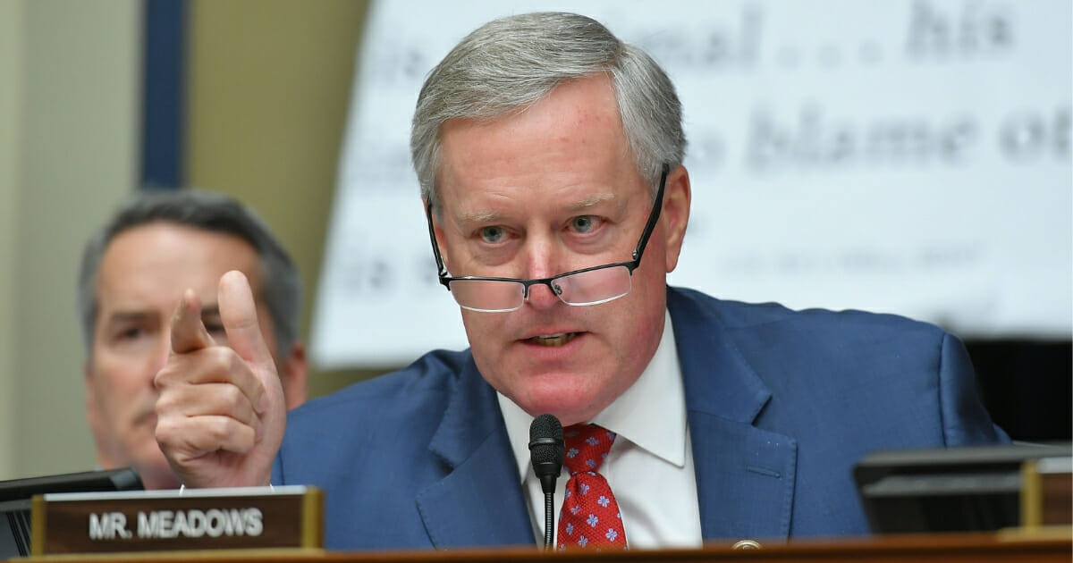 Rep. Mark Meadows speaks on Capitol Hill in Washington, D.C., on Feb. 27, 2019.