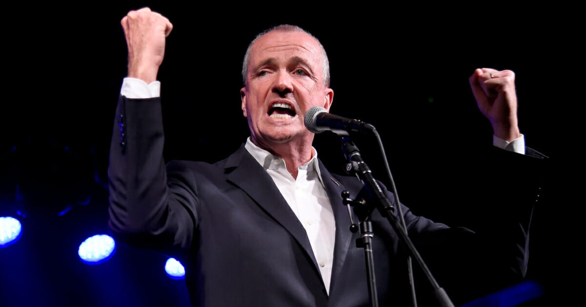 New Jersey Gov. Phil Murphy speaks during the re-opening of Asbury Lanes on June 18, 2018, in Asbury Park, N.J.
