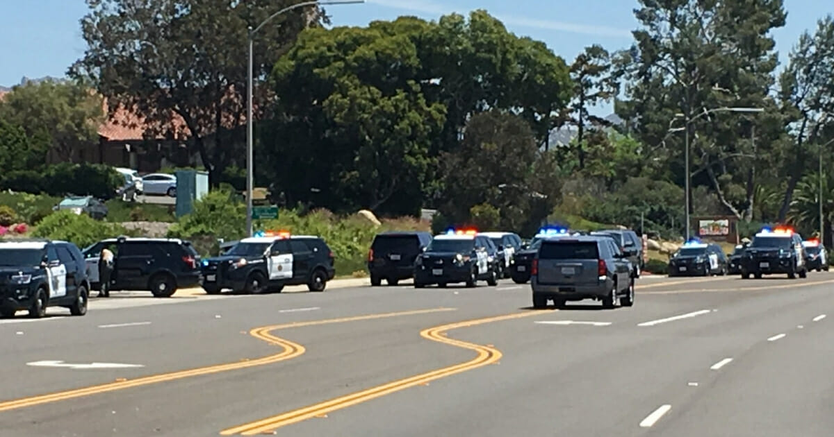 Police are at the scene of a shooting at the Chabad of Poway synagogue in San Diego.