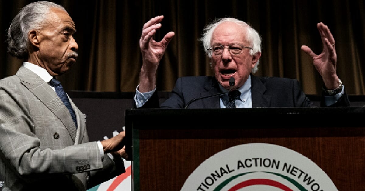 Vermont independent senator and Democratic presidential contender Bernie Sanders delivered a harsh rant Friday against President Donald Trump in a speech before the Rev. Al Shaprton's National Action Network in New York.