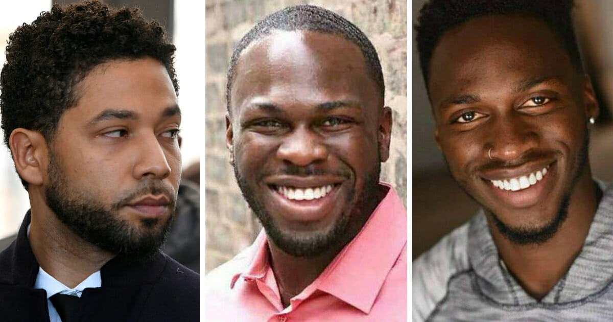 Jussie Smollett, left, and brothers Ola and Bola Osundairo, right.