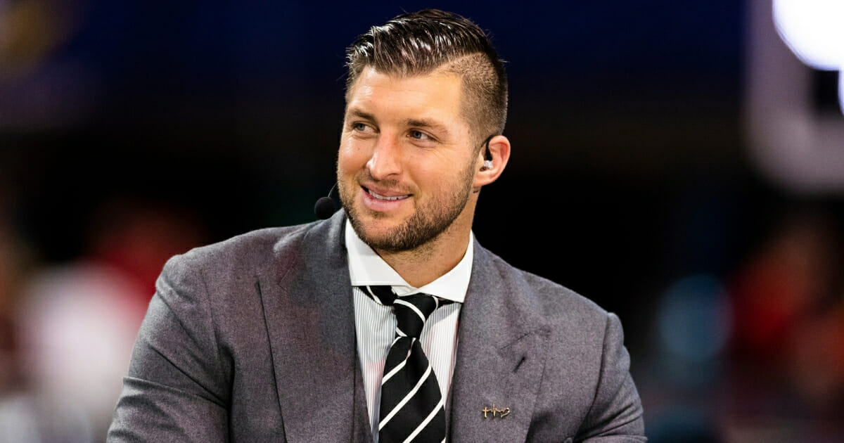 Tim Tebow before the Southeastern Conference Championship NCAA college football game on Saturday, Dec. 1, 2018.