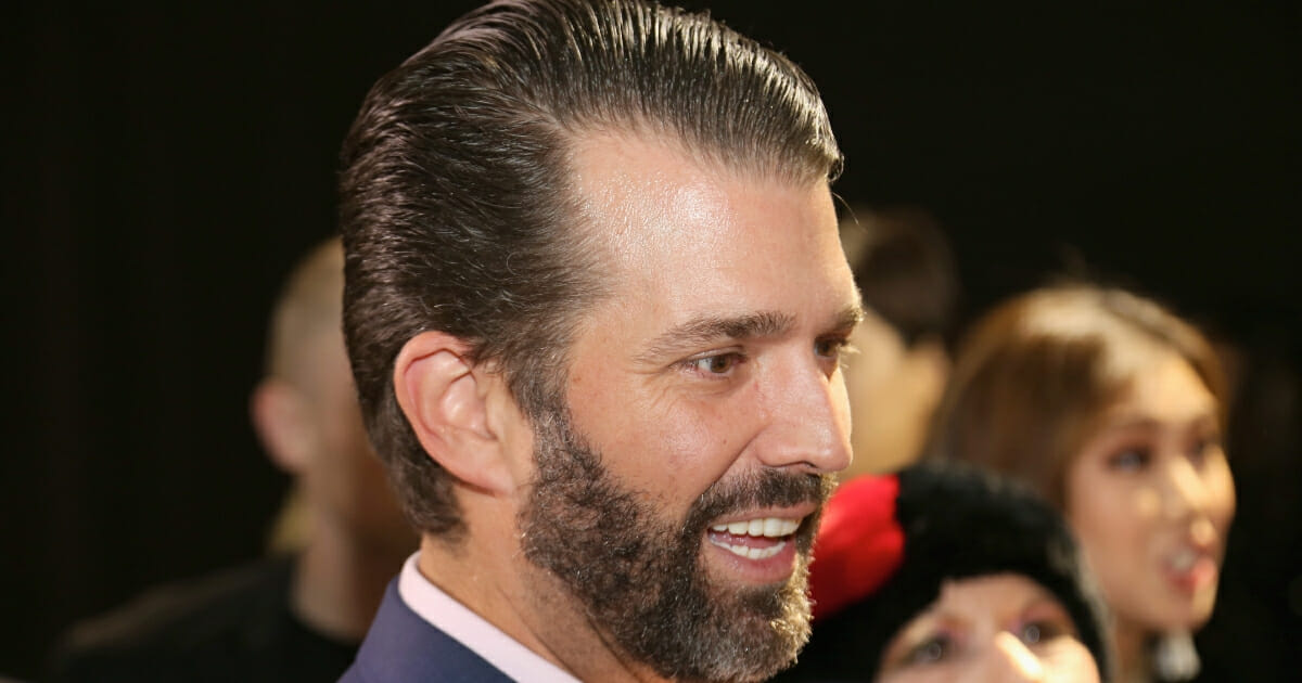 Donald Trump Jr. attends the Zang Toi runway show in New York City on Feb. 13, 2019.