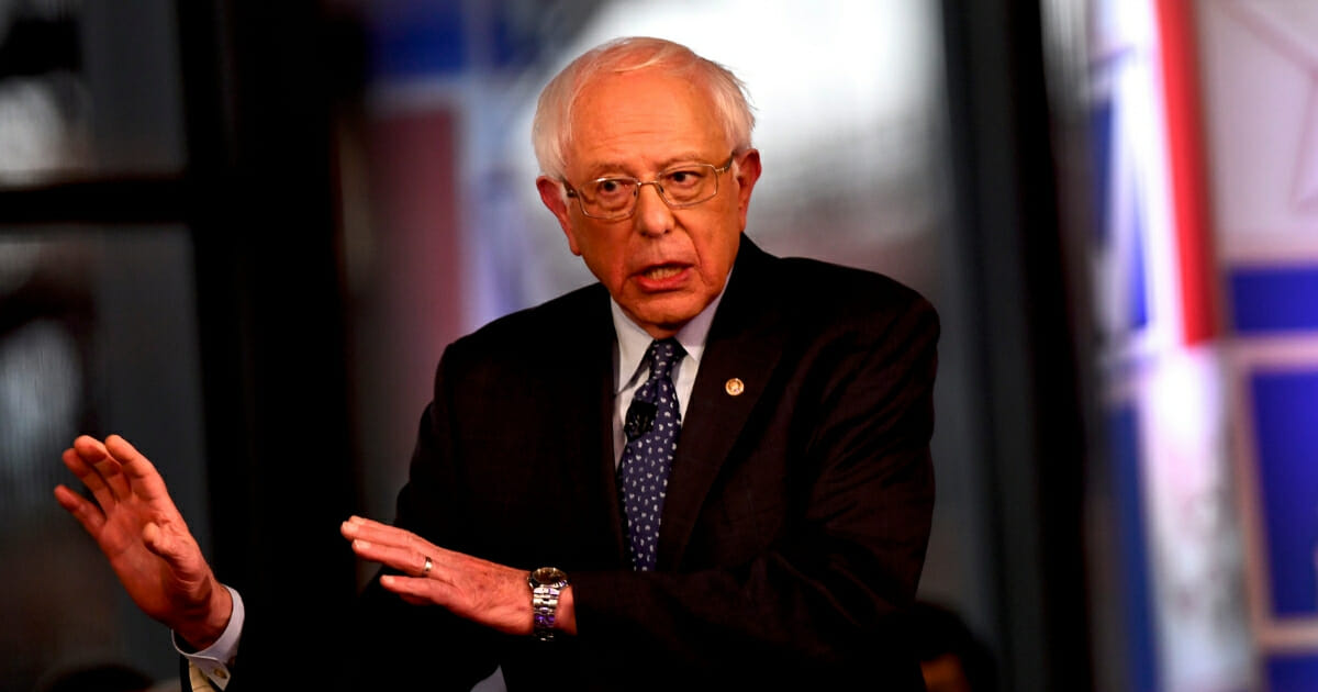 Vermont Sen. Bernie Sanders speaks at a town hall meeting on Fox News on Monday.