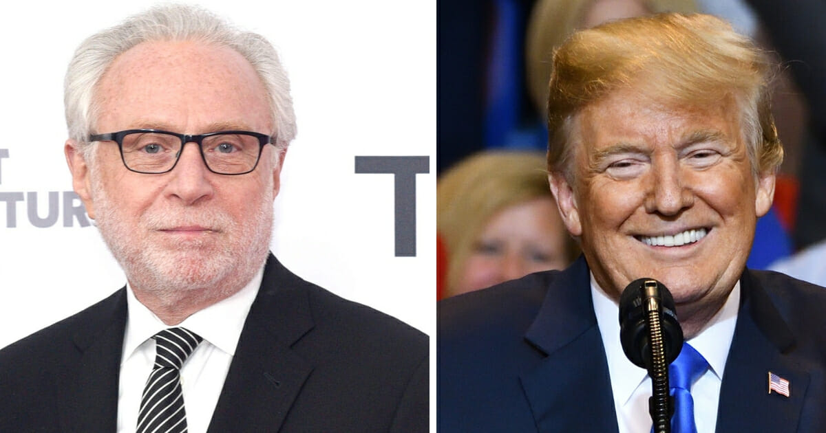 CNN's Wolf Blitzer, left; and President Donald Trump, right.
