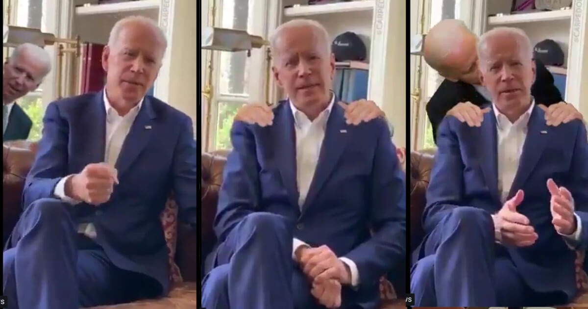 Joe Biden in an edited video.