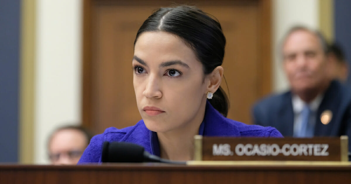 U.S. Rep. Alexandria Ocasio-Cortez pictured in a file photo from a Capitol Hill hearing on April 10.
