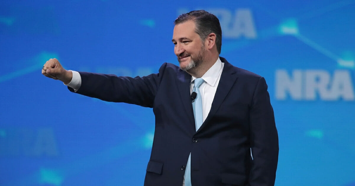 U.S. Sen. Ted Cruz prepares to address the National Rifle Association convention Friday in Indianapolis.