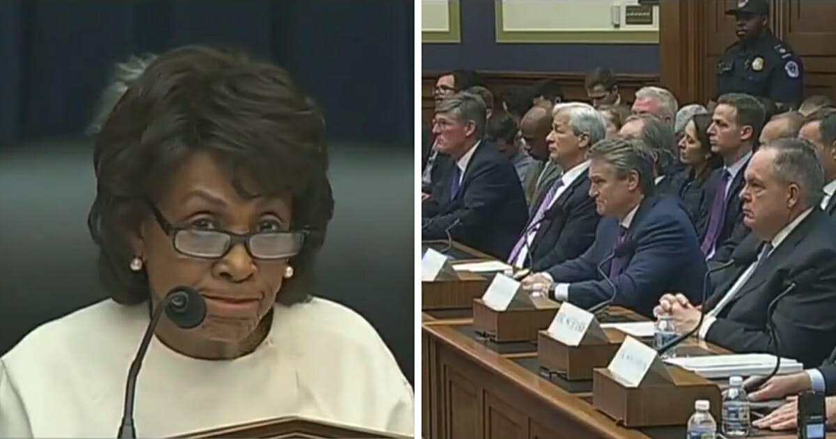 Maxine Waters and bankers