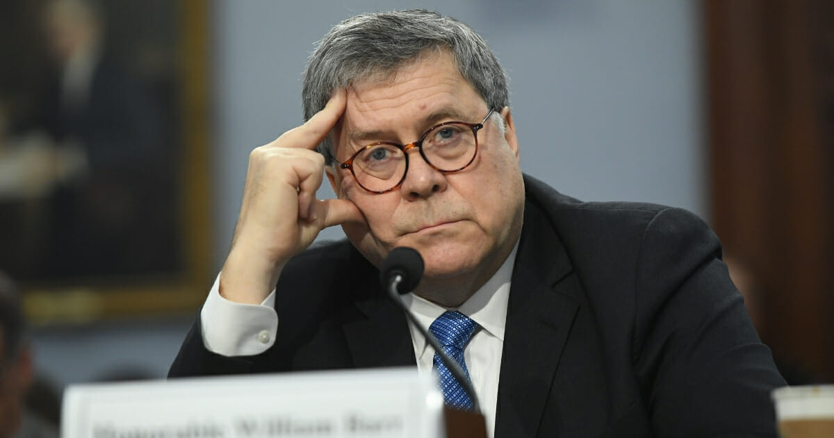 Attorney General William Barr testifies during a U.S. House Commerce, Justice, Science, and Related Agencies Subcommittee hearing on the Department of Justice Budget Request for Fiscal Year 2020, on Capitol Hill in Washington, D.C., April 9, 2019.