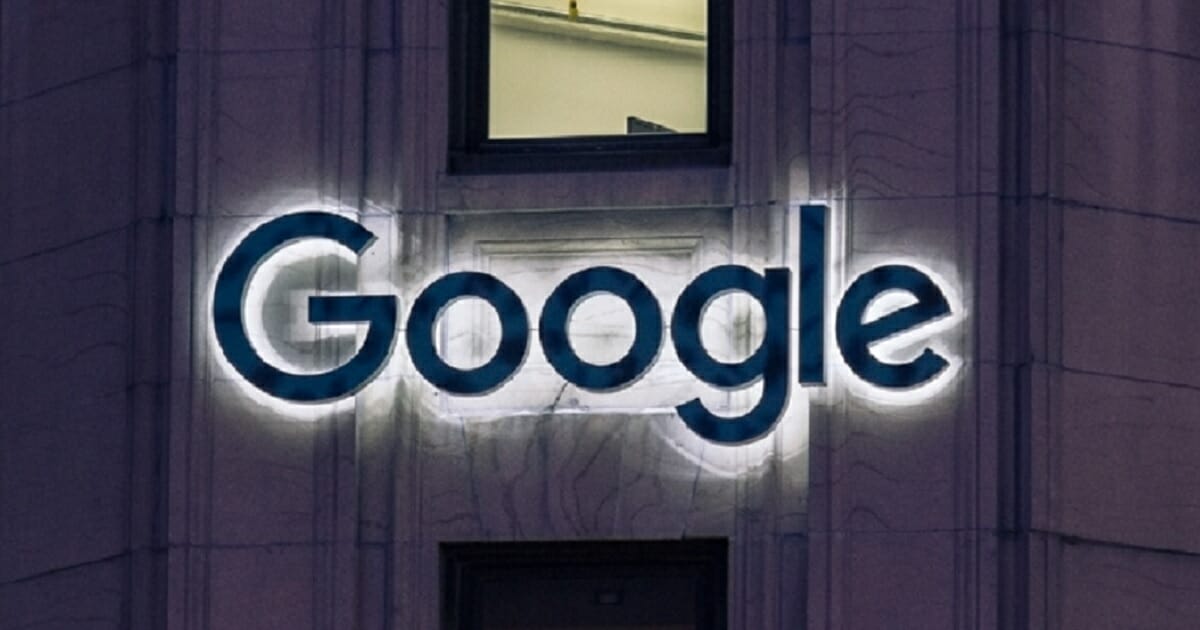 A Google logo is shown outside the company headquarters in Montreal, Canada, in a 2016 file photo.