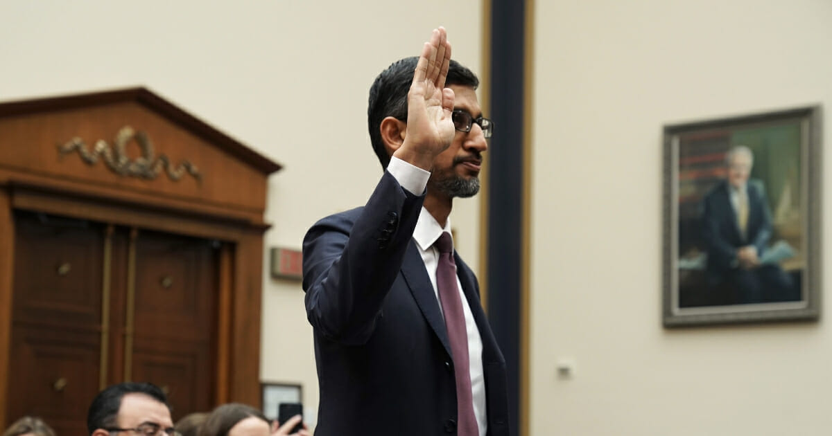 Google CEO Sundar Pichai testifies before the House Judiciary Committee at the Rayburn House Office Building on Dec. 11, 2018 in Washington, D.C.