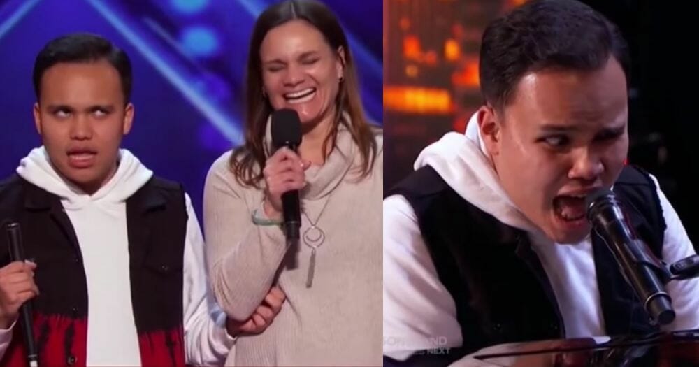 A blind autistic man sings on America's Got Talent.
