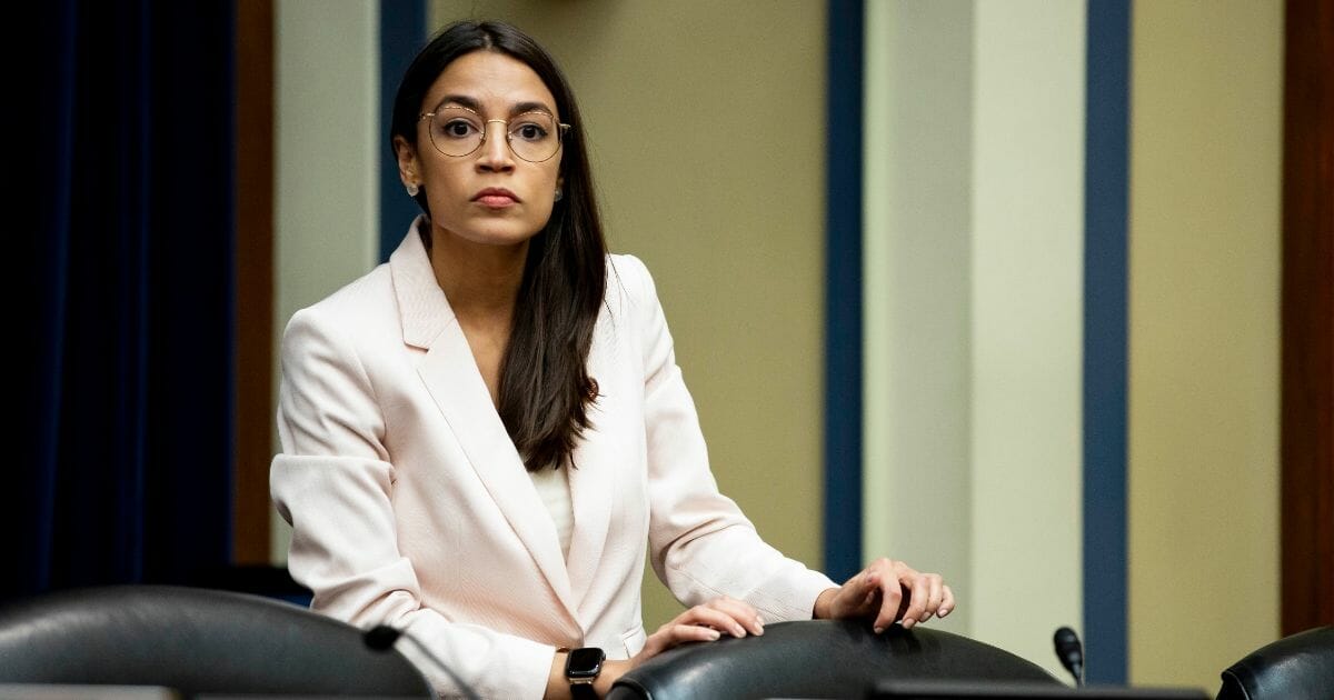 New York Rep. Alexandria Ocasio-Cortez awaits a hearing at the U.S. Capitol on May 15, 2019, in Washington, D.C.