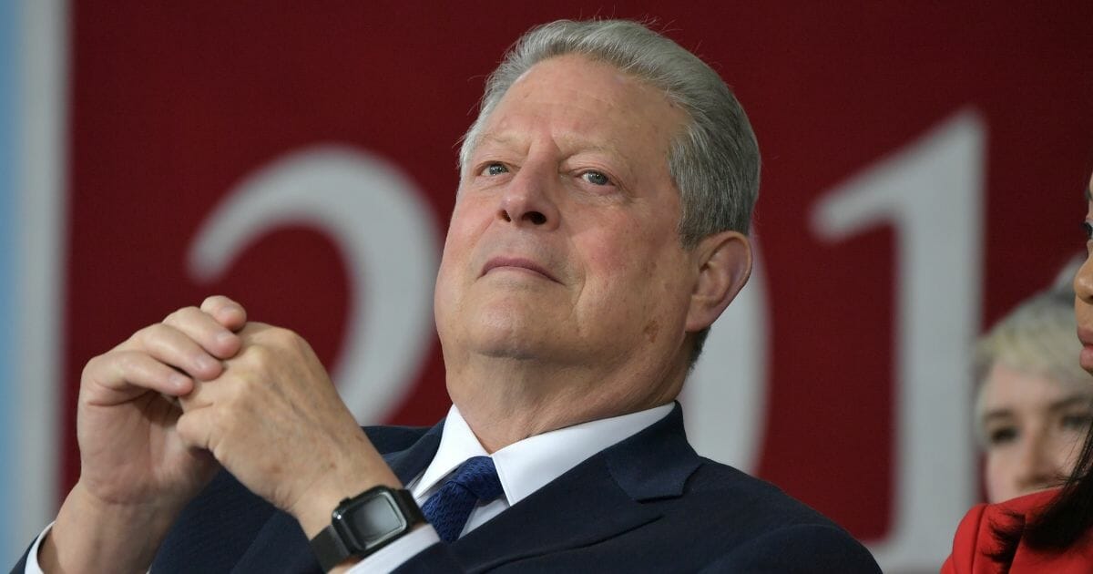 Former Vice President Al Gore prior to Harvard University's 368th graduation exercises on Wednesday, May 29, 2019, in Cambridge, Mass.