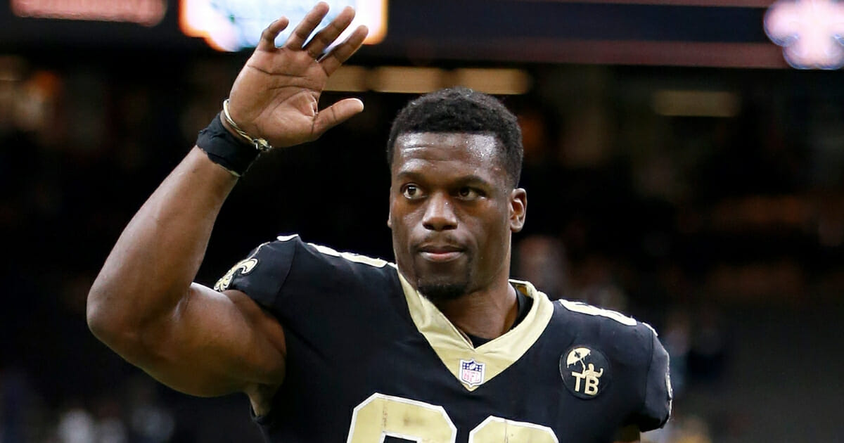 Benjamin Watson walks off the field after the New Orleans Saints' 33-14 loss to the Carolina Panthers at the Mercedes-Benz Superdome.